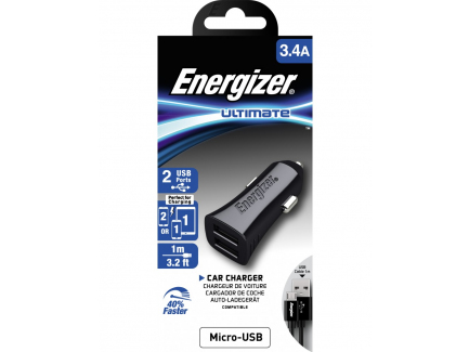 Incarcator Auto Cu Cablu MicroUSB Energizer 17W 2 4A 2 X USB A