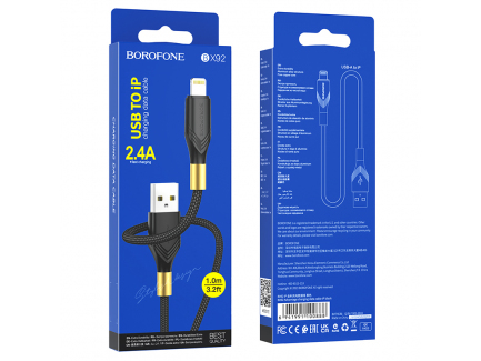 Cablu Date Si Incarcare USB A Lightning Borofone BX92 Advantage 18W