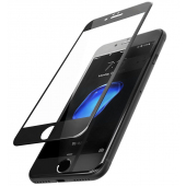 Folie Protectie ecran antisoc Apple iPhone 7 Tempered Glass Full Face 3D neagra Blueline