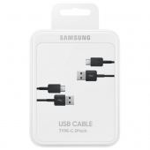 Set Cablu Date si Incarcare USB la USB Type-C Samsung EP-DG930MBEGWW, 1.5 m, Negru