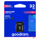 Card Memorie MicroSDHC GoodRam cu adaptor, 32Gb, Clasa 10 - UHS-1 U1