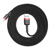 Cablu Date si Incarcare USB la Lightning Baseus Cafule, 1.5A, 2 m, Negru - Rosu CALKLF-C19