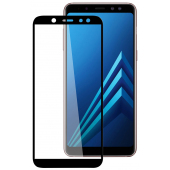 Folie Protectie Ecran Blueline pentru Samsung Galaxy A6+ (2018) A605, Sticla securizata, Full Face, Full Glue, Neagra