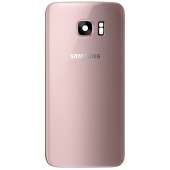 Capac Baterie Samsung Galaxy S7 G930, Cu Geam Blitz - Geam Camera Spate, Roz Auriu, Swap