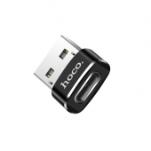 Adaptor Conversie USB Type-C (Mama) la USB (Tata) HOCO UA6, Negru
