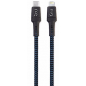 Cablu Date si Incarcare USB Type-C la Lightning Goui Tough, 2 m, Bleumarin - Negru G-TOUGHC942M-DB