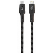 Cablu Date si Incarcare USB Type-C la Lightning Goui Tough, 1.5 m, Bleumarin - Negru G-TOUGHC94BK
