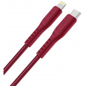 Cablu Date si Incarcare USB-C - Lightning UNIQ Flex, 18W, 1.2m, Rosu