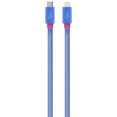 Cablu Date si Incarcare USB-C - Lightning Goui Fashion, 18W, 1m, Albastru G-FASHIONC94B