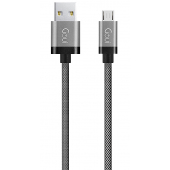 Cablu Date si Incarcare USB la MicroUSB Goui Metallic, 1.5 m, Gri G-MICROMETAL-S