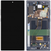 Display cu Touchscreen Samsung Galaxy Note 10+ 5G N976 / Note 10+ N975, cu Rama, Negru (Aura Black), Service Pack GH82-20838A