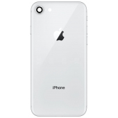 Capac baterie - Geam camera spate Apple iPhone 8 Argintiu, Alb