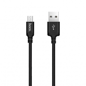 Cablu Date si Incarcare USB la MicroUSB HOCO X14, 1 m, Negru