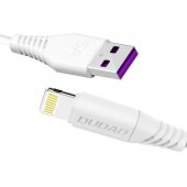 Cablu Date si Incarcare USB la Lightning Dudao L2L, 6A, 1 m, Alb
