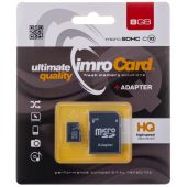 Card Memorie MicroSDHC Imro Cu Adaptor, 8Gb, Clasa 10 MicroSD10/8G