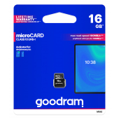 Card Memorie MicroSDHC GoodRam, 16Gb, Clasa 10 / UHS-1 U1, Blister M1A0-0160R12 