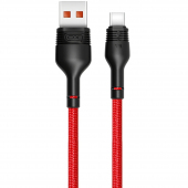 Cablu Date si Incarcare USB-A - USB-C XO Design NB55, 40W, 1m, Rosu