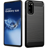 Husa pentru Samsung Galaxy S20 5G G981 / S20 G980, OEM, Carbon, Neagra