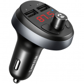Modulator FM Bluetooth McDodo, Mp3 Player, Buton de apel, 2 x USB, 3A, Negru CC-6880