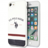 Husa TPU U.S. Polo Tricolore pentru Apple iPhone 7 / Apple iPhone 8 / Apple iPhone SE (2020) / Apple iPhone SE (2022), Alba USHCI8PCSTRB