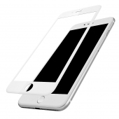 Folie Protectie Ecran OEM pentru Apple iPhone 7 Plus / Apple iPhone 8 Plus, Sticla securizata, Full Face, Full Glue, 9D, Alba