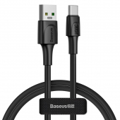 Cablu Date si Incarcare USB la USB Type-C Baseus, 5 A, 1 m, Negru CATSW-F01