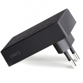 Incarcator Retea cu Cablu Lightning UNIQ Votre Slim Kit, 18W, 3A, 1 x USB-C, Negru