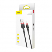 Cablu Date si Incarcare USB-A - Lightning Baseus Cafule, 18W, 1m, Negru CALKLF-B19
