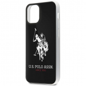 Husa pentru Apple iPhone 12 mini, U.S. Polo, Shiny Big Logo, Neagra USHCP12STPUHRBK