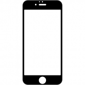 Folie Protectie Ecran OEM pentru Apple iPhone 6 / Apple iPhone 6s, 10D, 9H, Sticla securizata, Full Face, Full Glue, Neagra