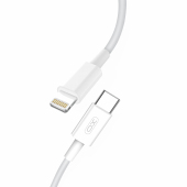 Cablu Date si Incarcare USB Type-C la Lightning XO Design NB113, 1 m, 2A, Alb