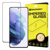 Folie Protectie Ecran WZK pentru Samsung Galaxy S21+ 5G, Sticla securizata, Full Face, Full Glue, Neagra