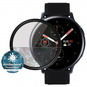 Folie Protectie Ecran PanzerGlass pentru Samsung Galaxy Watch Active2 44mm, Sticla securizata, Full Face, Neagra