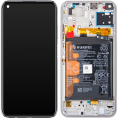 Display cu Touchscreen Huawei P40 lite, cu Rama si Acumulator, Argintiu (Breathing Crystal), Service Pack 02353KFV