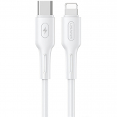 Cablu Date si Incarcare USB Type-C la Lightning Usams US-SJ406 U43, 1.2 m, 30W, Alb SJ406USB02 