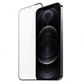 Folie Protectie Ecran DUX DUCIS pentru Apple iPhone 12 / Apple iPhone 12 Pro, Sticla securizata, Full Face, Full Glue, 10D, Neagra 