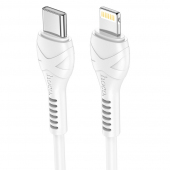 Cablu Date si Incarcare USB Type-C la Lightning HOCO X55, 1 m, 20W, Alb 