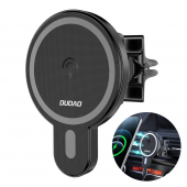 Incarcator Auto Wireless Dudao F13, Quick Charge, 15W, MagSafe, Negru