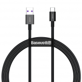 Cablu Date si Incarcare USB-A - USB-C Baseus Superior, 66W, 2m, Negru CATYS-A01