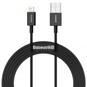 Cablu Date si Incarcare USB la Lightning Baseus Superior, 2 m, 2.4A, Negru CALYS-C01 