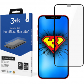 Folie de protectie Ecran 3MK HardGlass Max Lite pentru Apple iPhone 12 mini, Sticla securizata, Edge Glue, Neagra