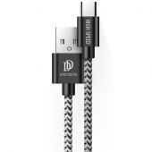 Cablu Date si Incarcare USB la USB Type-C DUX DUCIS K-ONE Series, 0.25 m / 1m / 2m, 2A , Set 3 Bucati, Negru