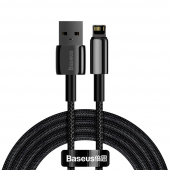 Cablu Date si Incarcare USB la Lightning Baseus Tungsten, 2 m, 2.4A, Negru CALWJ-A01 