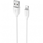 Cablu Date si Incarcare USB la Lightning Borofone Benefit BX19, 1 m, Alb 