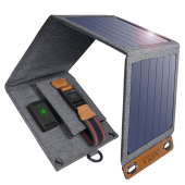 Incarcator Solar Choetech SC004, 14W, USB (2.4A), 4 panouri solare pliabile, Gri 