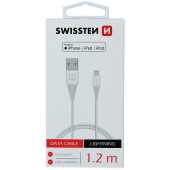 Cablu Date si Incarcare USB-A - Lightning Swissten, 18W, 1.2m, Alb 71526501