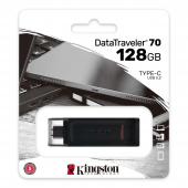 Memorie Externa Kingston Data Traveler DT70, 128Gb, USB Type-C, Neagra