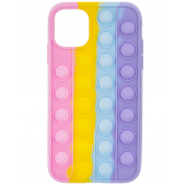 Husa TPU OEM Bubble Fidget Pop It pentru Apple iPhone XR, Anti-Stress, Multicolor 