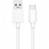 Cablu Date si Incarcare USB la USB Type-C Oppo DL129, 1 m, 5V, 4A, Alb 