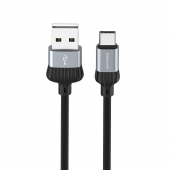 Cablu Date si Incarcare USB la USB Type-C Borofone BX28 Dignity, 1 m, 2.4A, Gri 